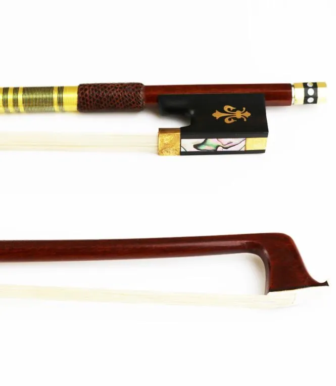 Novo 44 avançado Pernambuco Violin Bow Chave natural Chave de cavalo redonda Violino Acessórios de peças de violino2677852