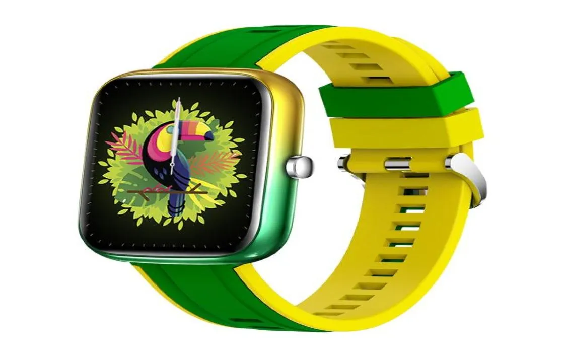 P8 Smart Watches Sports Multifunktionella hjärtfrekvens Pedometer Vattentät fullskärm Silikonband Grön Herr Watch9305104