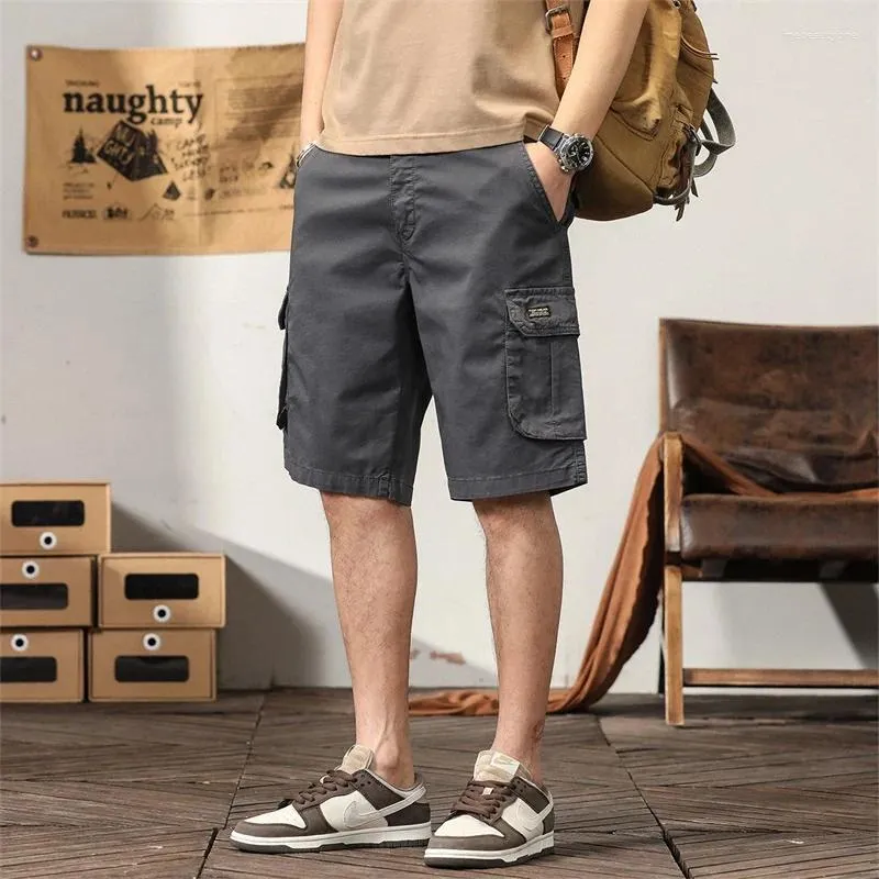 Short masculin cargo décontracté hommes pantalon court coton confortable style armée de style armée