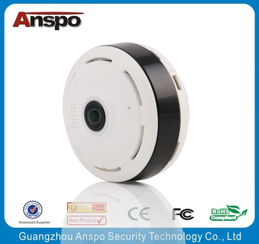 ANSPO Kablosuz HD Fisheye IP Kamera 960P 360 Derece Panoramik Güvenlik Kamerası 13MP Bebek Monitörü Wedcam5879415