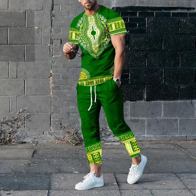 Acheter Survêtement D'été Imprimé En 3d Pour Homme, Ensemble 2