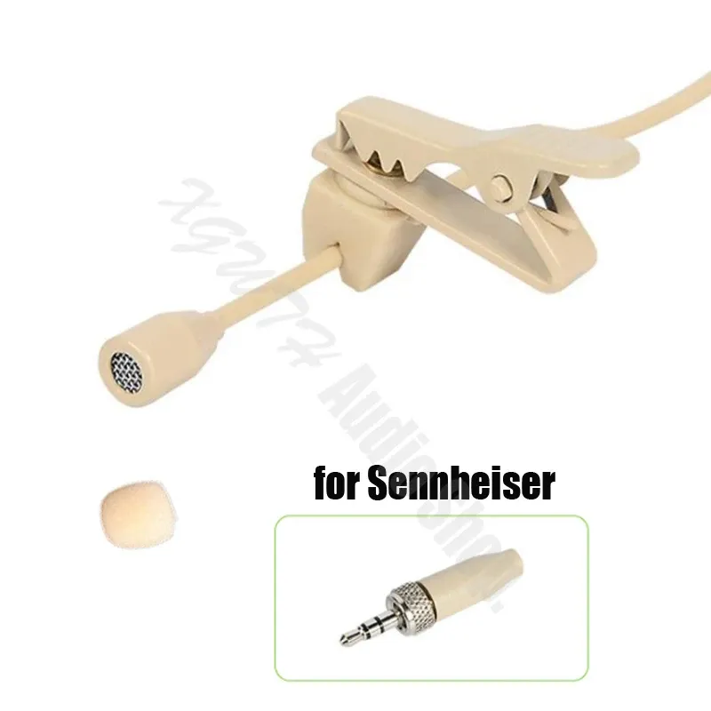 Microphones Omnidirectional Tie Clip Lapel Lavalier Microphone Condenser Mic for Sennheise G1 G2 G3 Wireless Karaoke BodyPack Transmitter