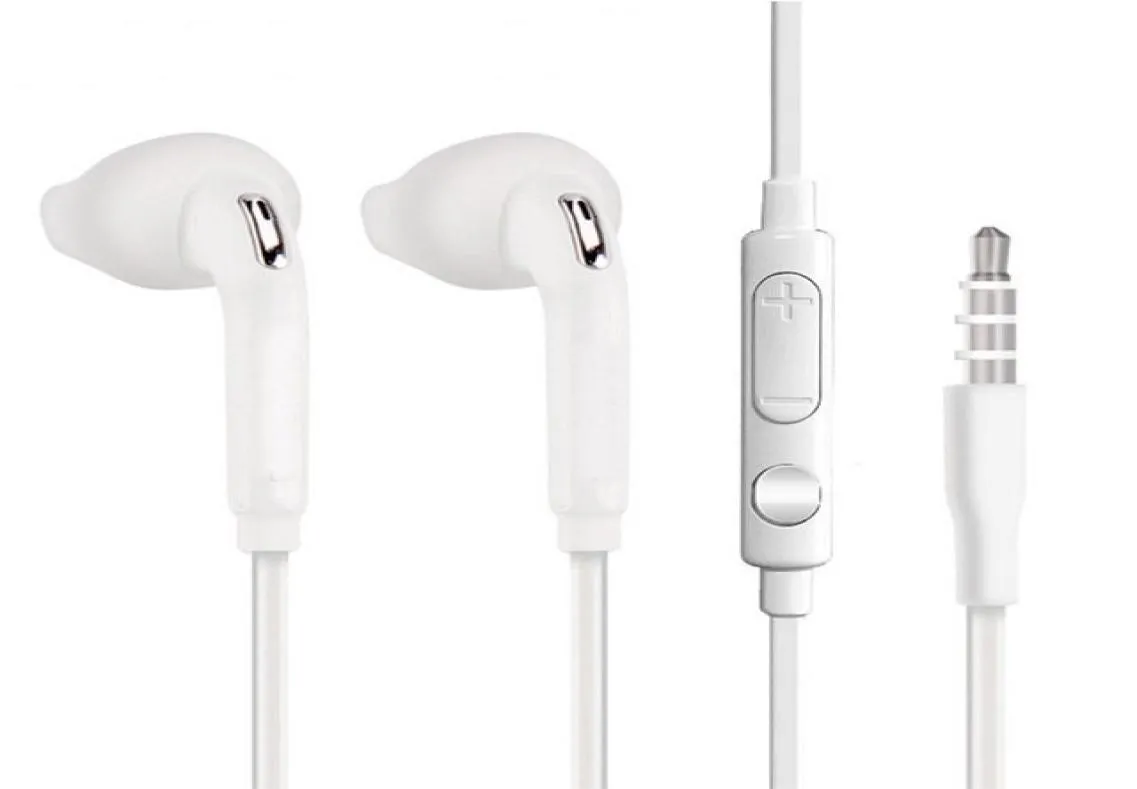 Hoofdtelefoons in de oortelefoon met microfoonbuien 35 mm stereo headset platte draad voor Samsung Galaxy S7 S6 S5 S5 S4 Universal 8289590