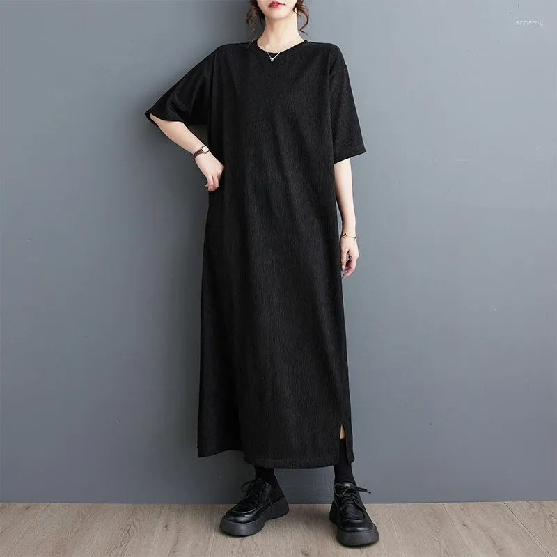 Effortless Chic: Japanese Style Little Black Dress Short Sleeve, Loose  Fit, Perfect for Summer, Work Buy Now!