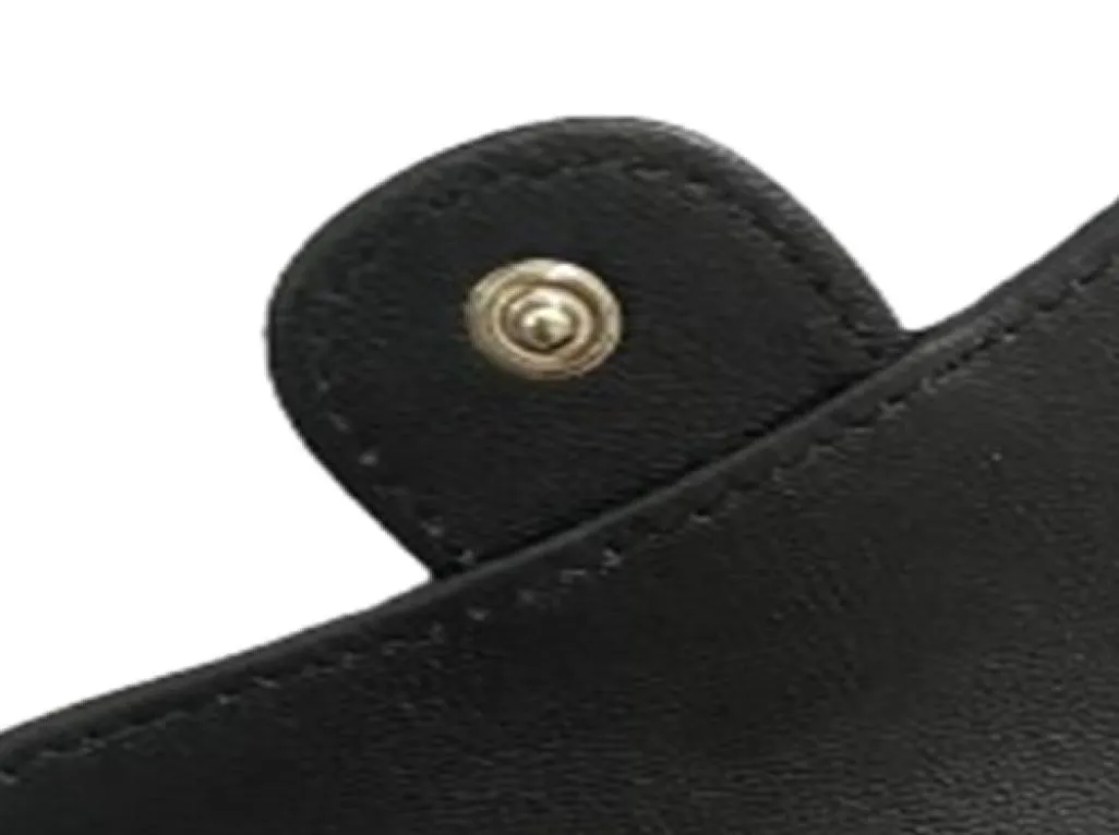 Black Caviar Design mini plånböcker män kvinnor korthållare guldsilver hårdvara äkta läder kreditkortsinnehavare med ruta 997097754