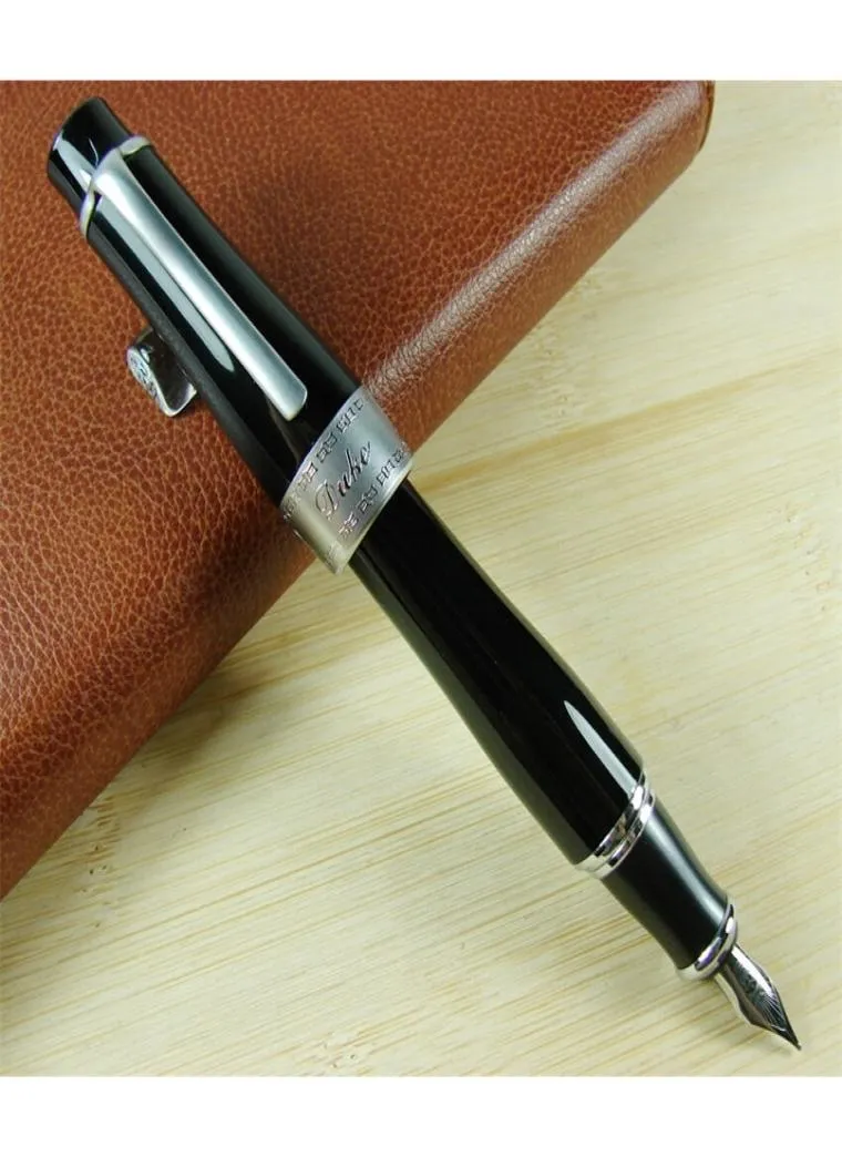 2009 Black Fountain Pen Memory CharlieChaplinビッグサイズユニークなスタイルベントニブヘビービジネスオフィスライティング2202261758958