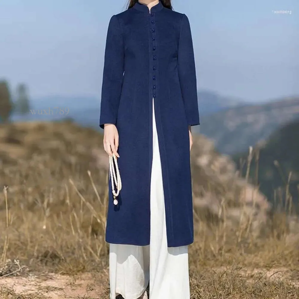 Abbigliamento etnico Cheongsam Hanfu Abito set in stile cinese Donne Oriental National Tai Chi Vintage 2 pezzi Tang Stume 12029 Wuxh789