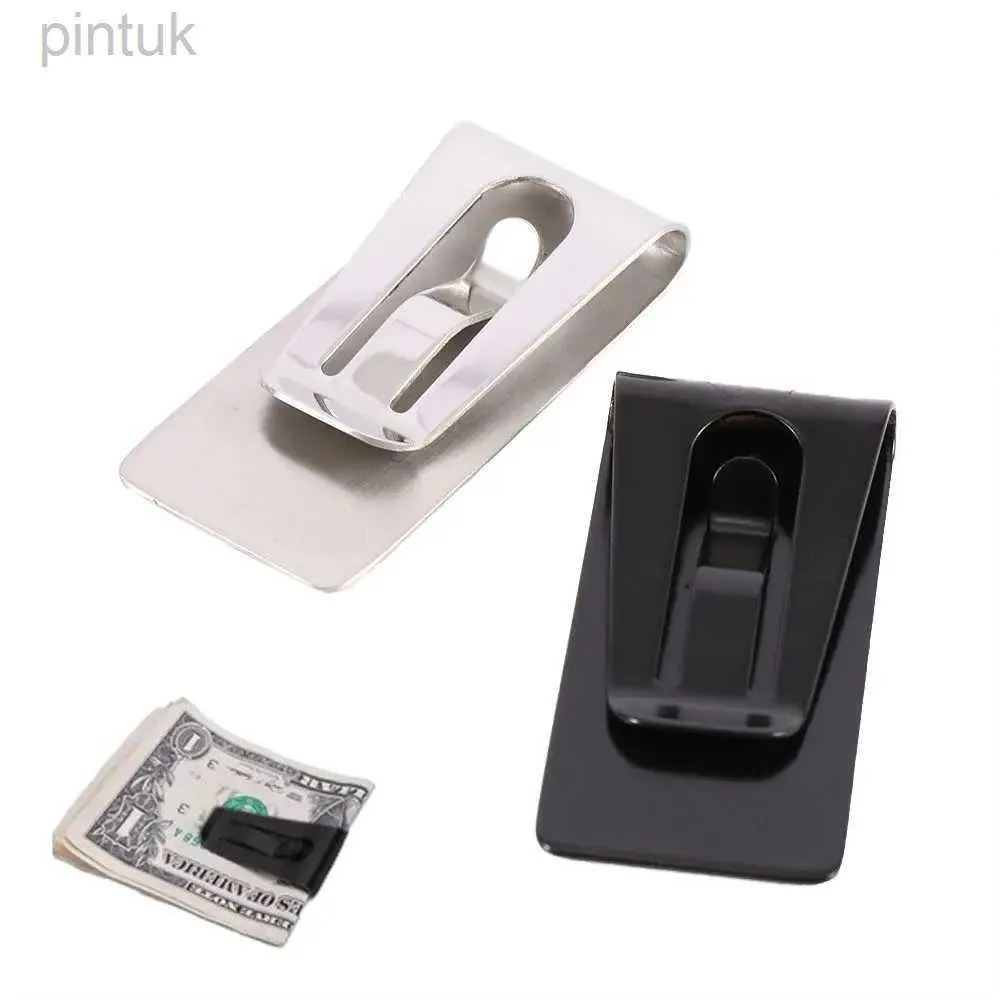 Money Clips Hoogwaardige roestvrijstalen geld Clips Metaal Bill Clamp Mini Slim Pocket Credit Card Folder For Men Gifts 240408