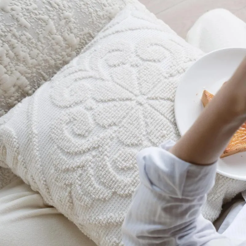 Poduszka rinoart krem ​​płaszcza 45x45 cm domowe dekoracyjne miękki tył s sofa krzesło do łóżka
