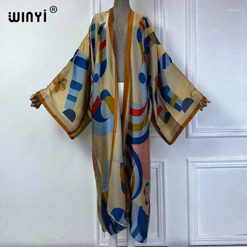 Zomer Boheems Kimono Beach Cover Up Swim Suit Elegante Afrikaanse vrouwen Boho Cardigan Sexy Holiday Long Sleeve jurk