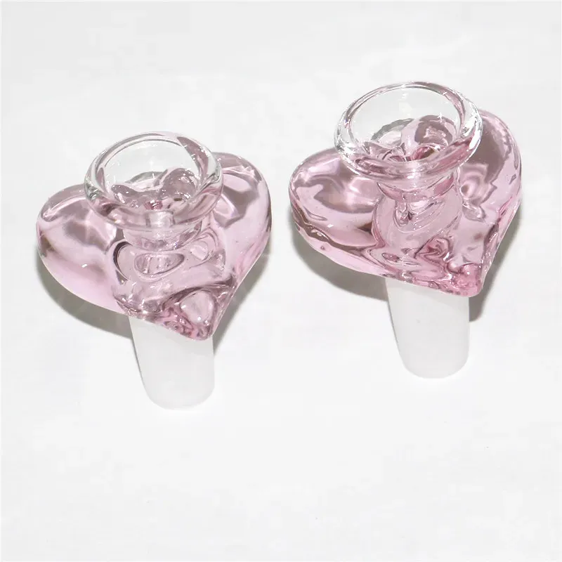 Glazen kom mannelijk 14 mm hartvorm 18 mm bong kommen rookaccessoire voor rokende pijpen glazen waterpijp ll