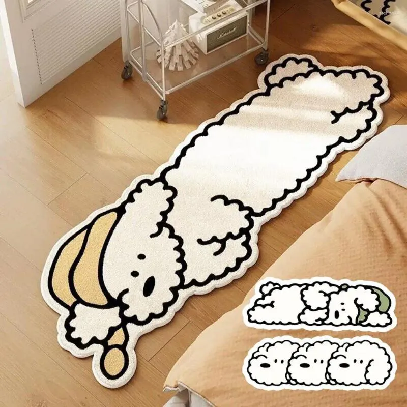 Carpets Irregular Dog Rug Nordic Simple Cartoon Carpet For Livingroom Bathroom Non-slip Bedside Area Rugs Kawaii Floor Mat Decorati Q1R8