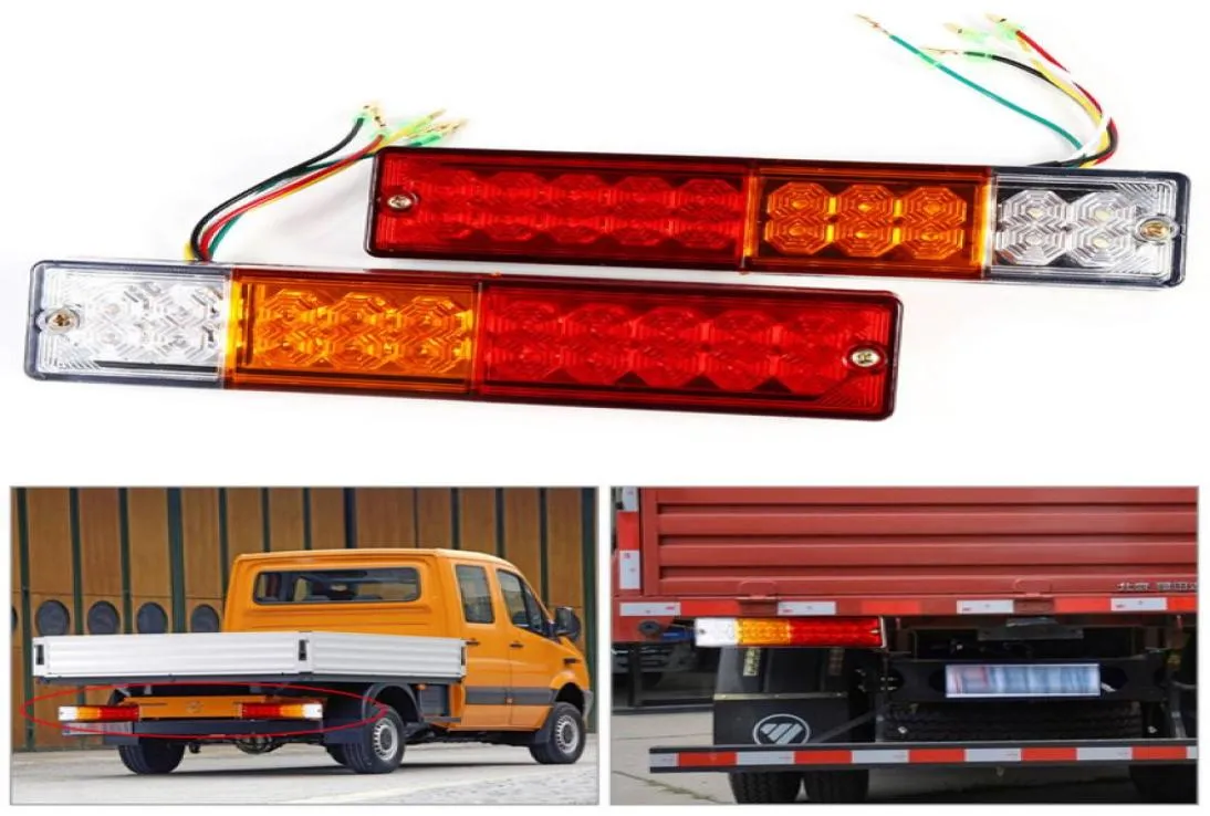 2PCS Lights Trailer LED LED Zatrzymaj tylne tylne światło hamulca odwrotne Turn IndiaCtor LED 12V24V ATV Truck Trailer Tablery tylne światła LAMP2039722