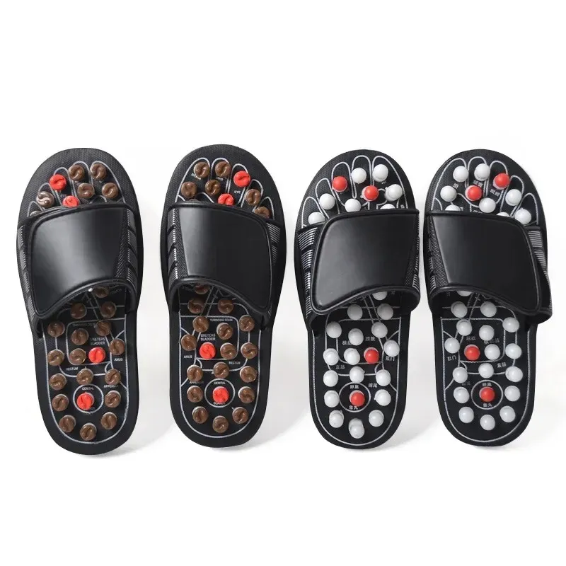 Acupoint Massage Slippers Sandal For Men Feet Chinese Acupressure Therapy Medical Rotating Foot Massager Shoes Unisex