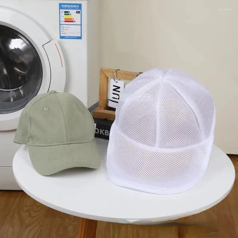 Сумки для стирки 1pc Многофункциональная портативная шляпа для мытья шляпная защита бейсболка для очистки пакетов сетка