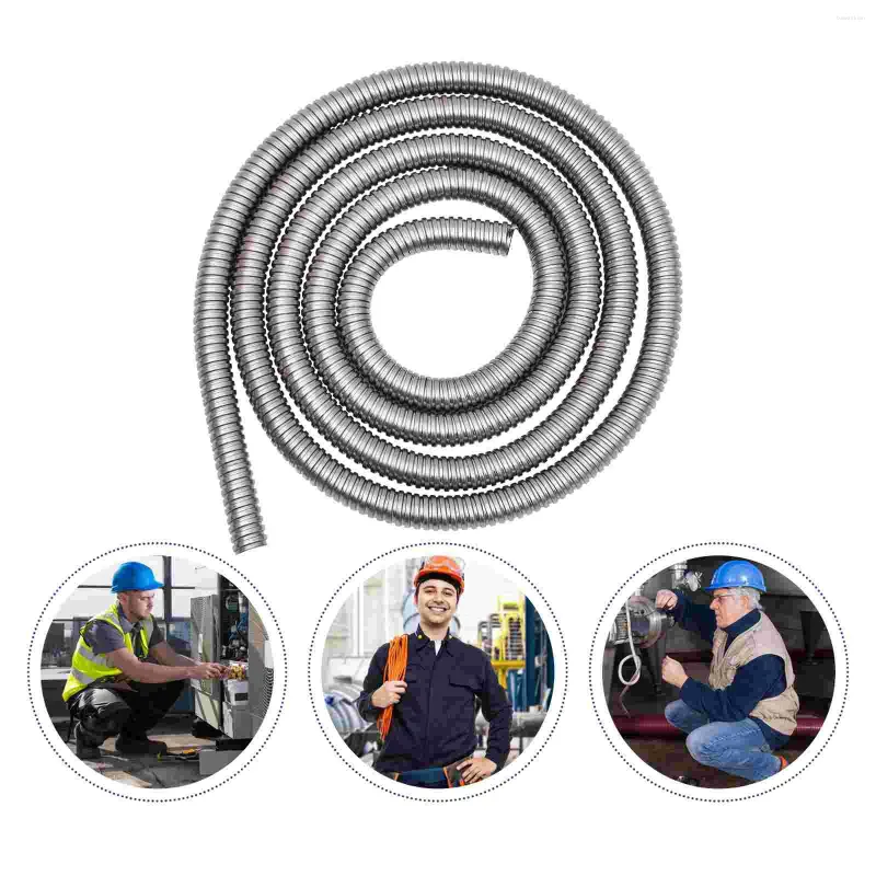 Bath Mats 3 M Stainless Steel Cable Protector Car Electrical Wire Pipe Metal Threaded Hose
