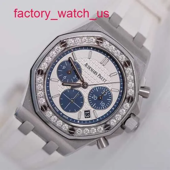 AP mechaniczny zegarek Epic 26231 Royal Oak Panda twarz Women Fine Steel Diamond Watch Automatyczne maszyny Szwajcarskie zegarek Słynny luksusowy zegarek