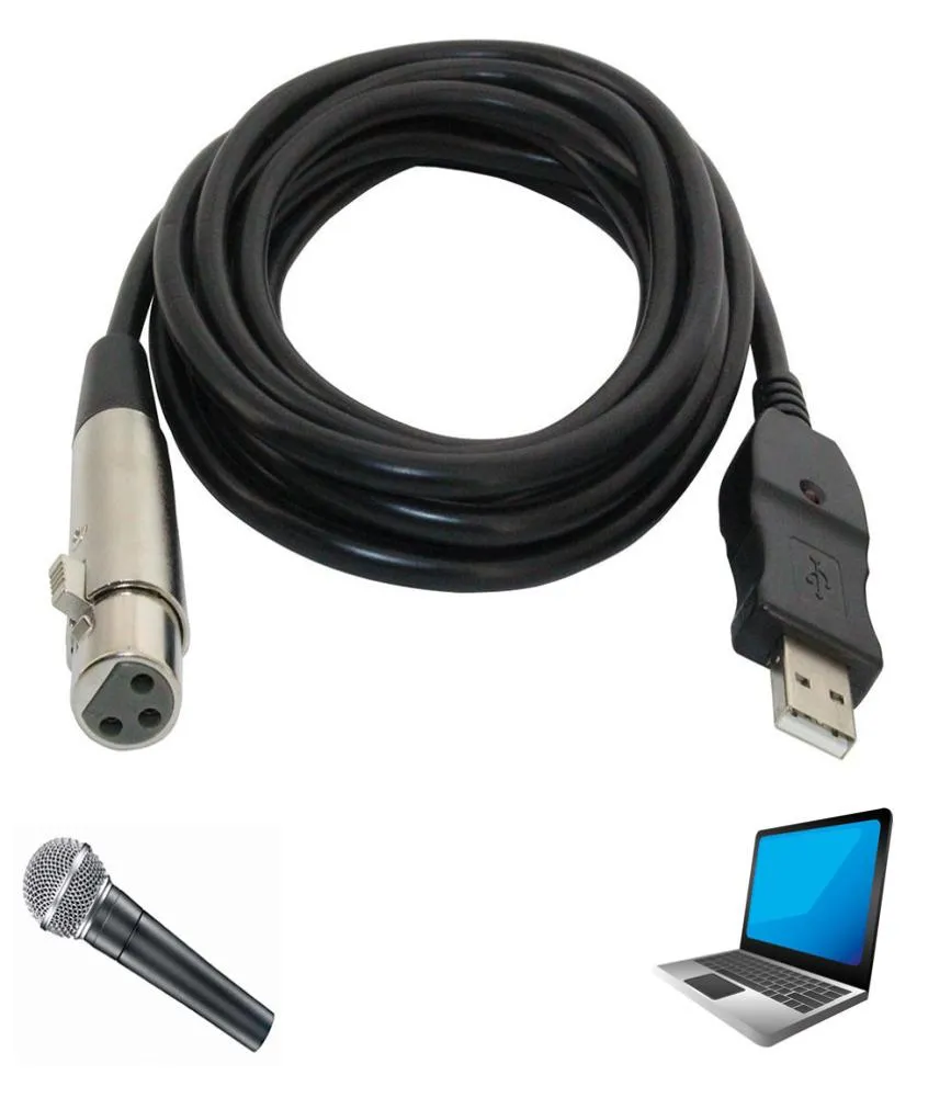 3M XLR femmina a USB Connect Adapter Cash Adapter Colleging Microfono a PC2840330