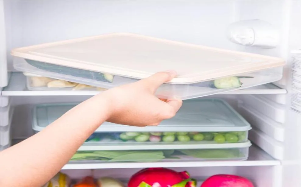 refrigerator storage box plastic zer fridges space saver food fruit vegetables container organizer kitchen storage boxes5686155