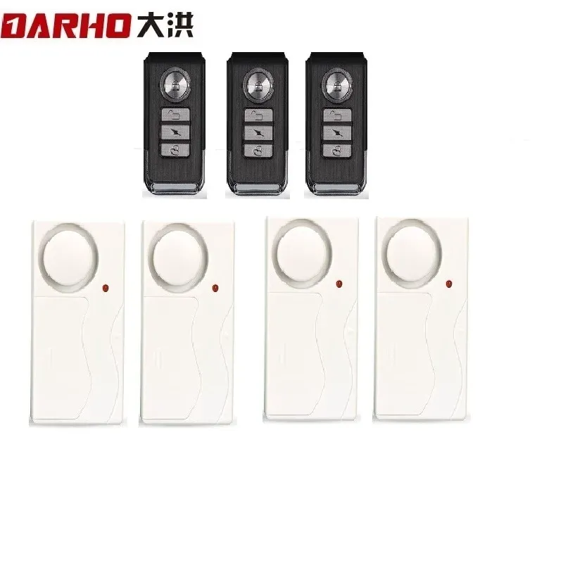 Detector Darho Porta sem fio/Janela Segurança Sensor de segurança Alarme Pir Magnetic Smart Home Garage System com 3 controladores remotos