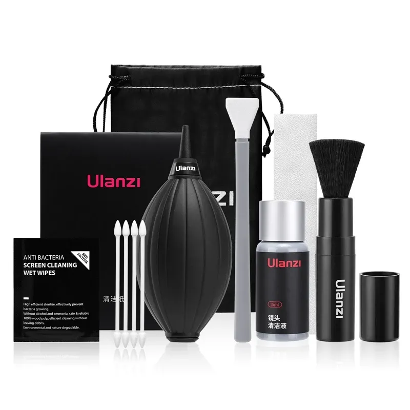 Lens Ulanzi 9in1 Camera Cleaner Kit DSLR Lens Digitale camerasensor Set set voor Sony Fujifilm Nikon Canon SLR DV -camera's Clean