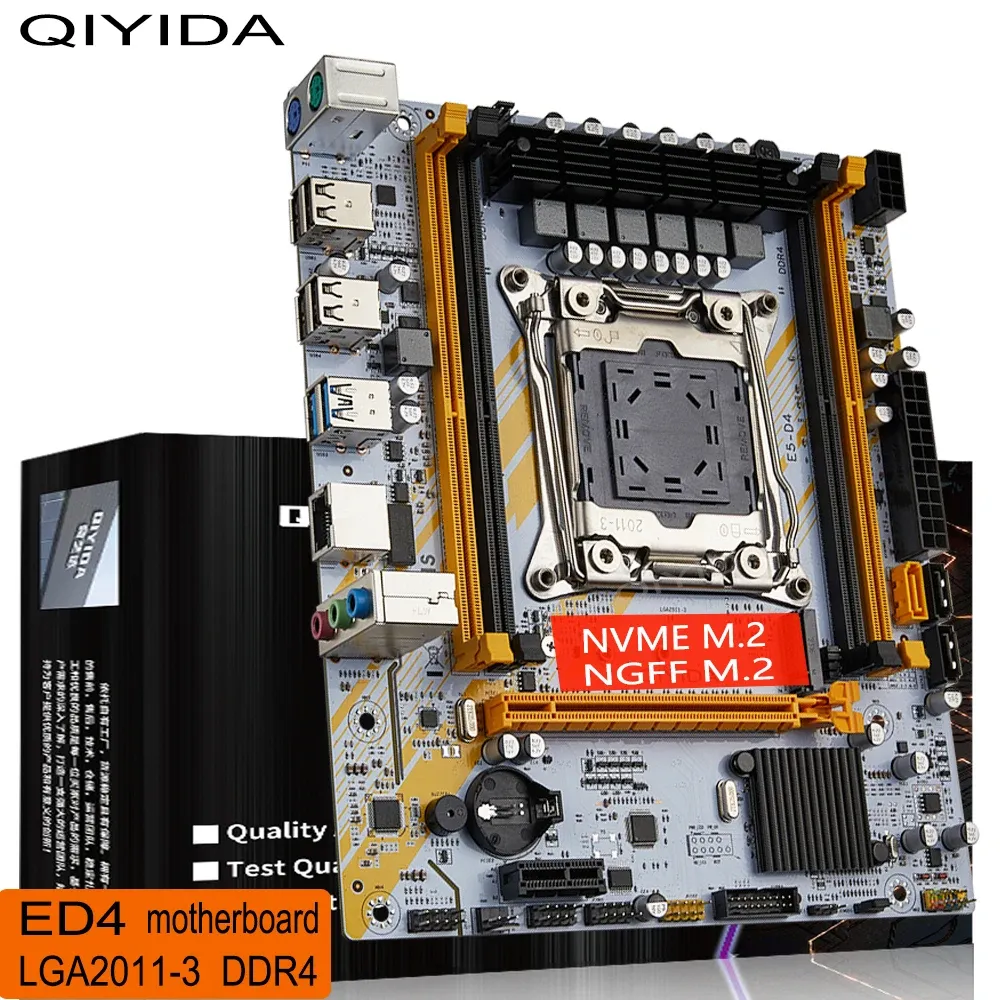 Płyty główne Qiyida x99 płyta główna ED4 LGA20113 PCI USB3.0 M.2 SSD SATA3 Obsługa 4x DDR4 RECC Memory i Intel Xeon E5 V4