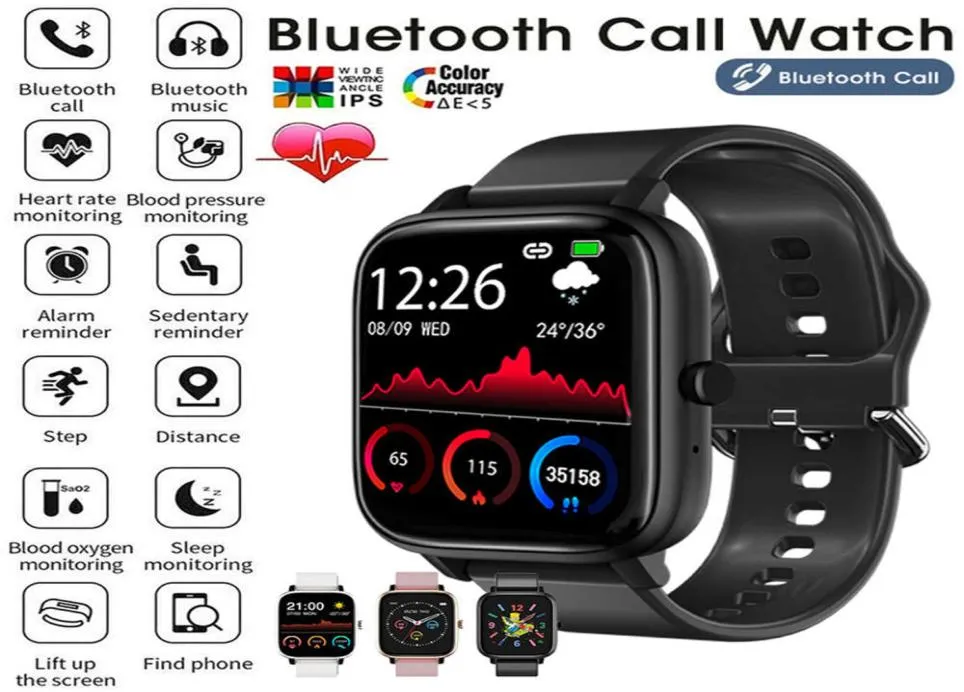 2021 Bluetooth Call Smart Watch Orologio cardiaco Pavagliatore impermeabile da donna guardano fotocamera e musica per Amazfit Apple Wristband8420710