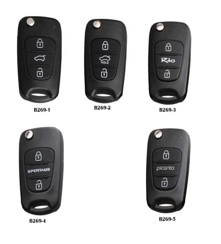 Garanterad 100 3 knappar Flip Remote Key Shell för Kia Rio Picanto Sportage oklippta Toy40 Blade 8551497