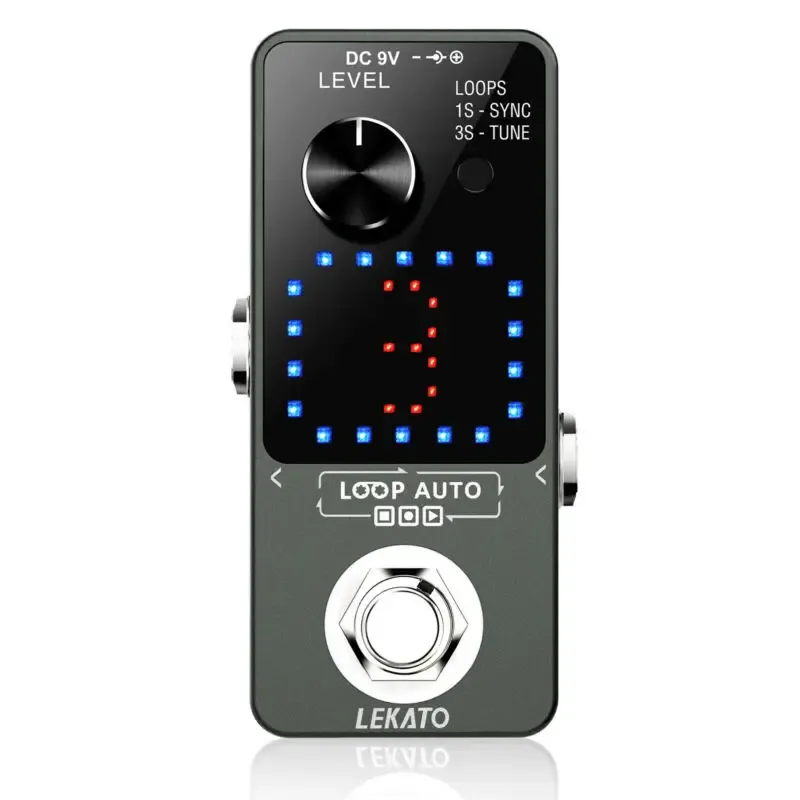 Acessórios Lekato Loop Auto Effector Pedal Pedal Peças de guitarra Pedal de efeito de guitarra para o síntese de guitarra elétrica Caixa 3 onda por 6 minutos