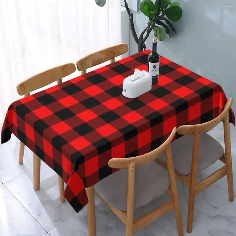 Table Cloth Rectangular Tablecloth Fit 45"-50" Elastic Edge Fashion Tartan Gingham Covers