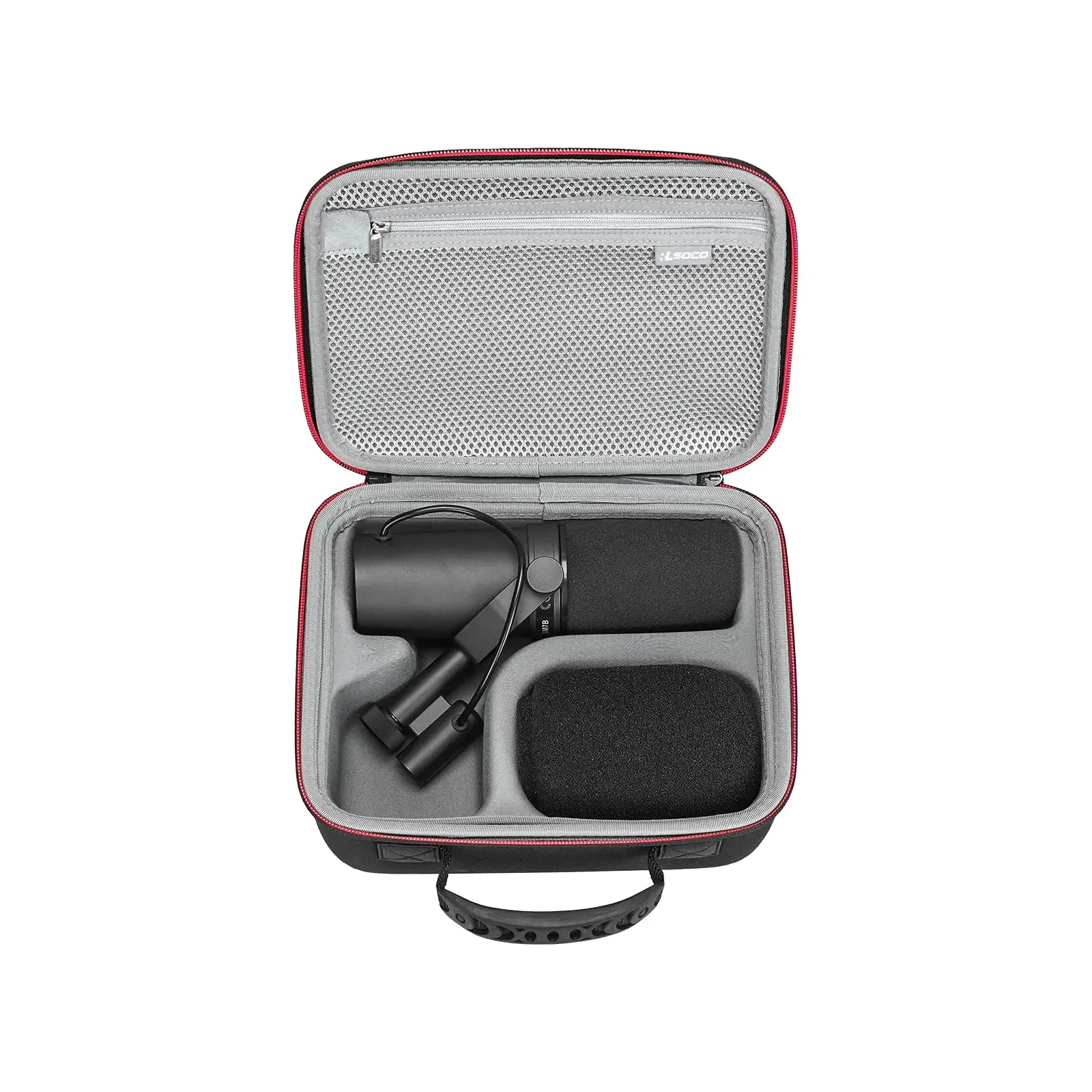 Case de stockage des microphones pour Shure SM7B Vocal Dynamic Microphone MV7 / MV7X Podcast USB Microphone, accessoires de boîtier de voyage scellé à l'épreuve des chocs