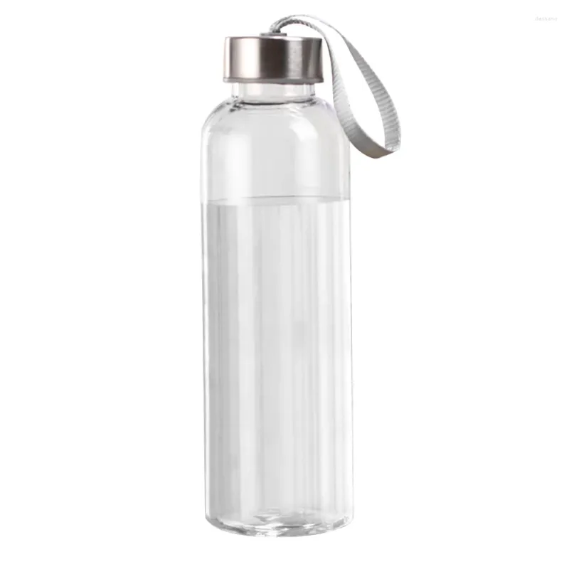 Bouteilles d'eau bouteille de fuite en plastique portable transparent transparent anti-chute pour les voyages de sport en plein air (300 ml)