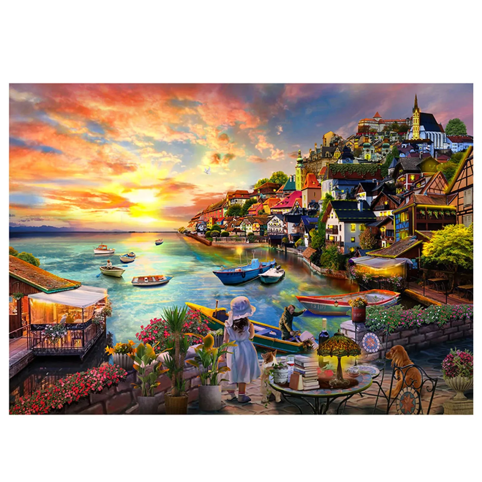1000 Pieces Multiple Themes Puzzle Practical Delicate Learning Toy for Children Favorite Childhood Gifts 240401