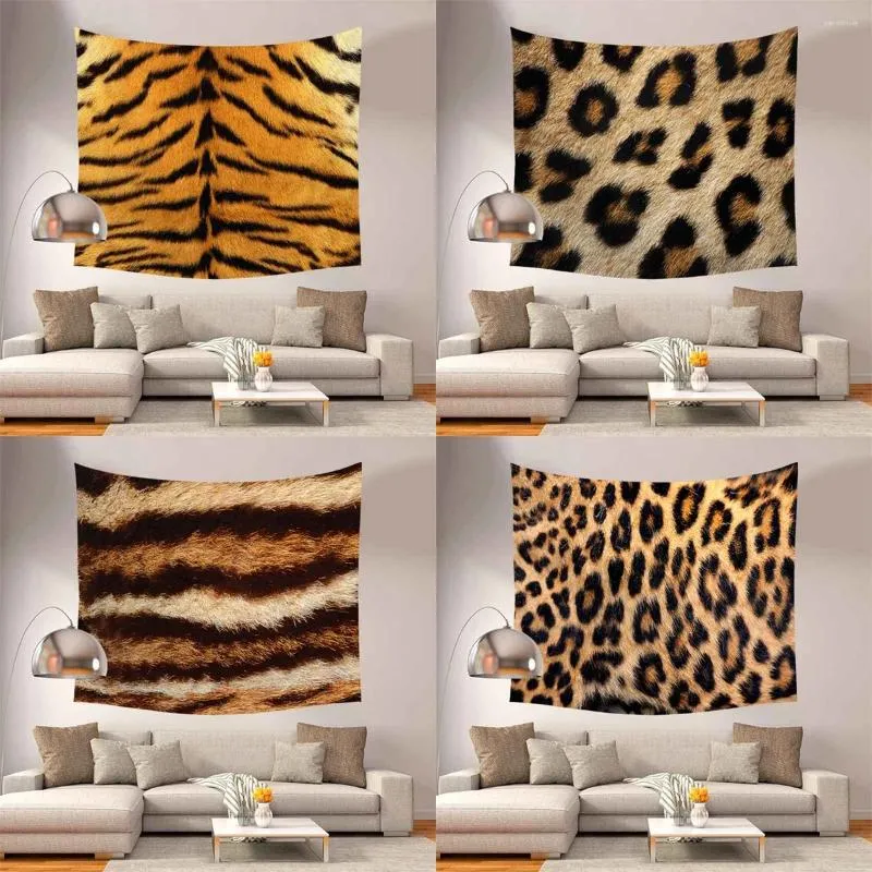 Гобетристы настраиваемые гобеленские покрывающие покрытия для йоги одеяло тигр и леопардовый домашний декор стена висеть