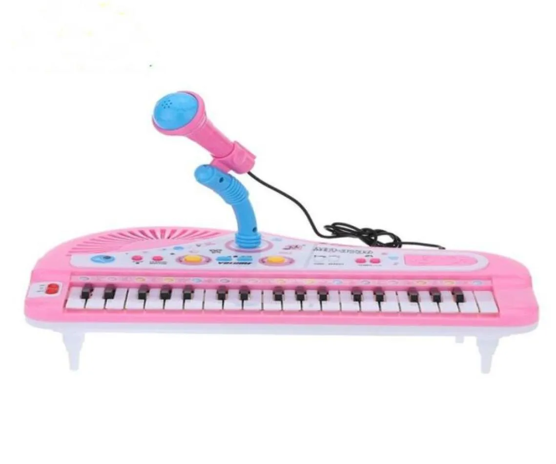 37 Ключи Electone Mini Electronic Keyboard Musical Toy с микрофоном Образовательная электронная игрушка для фортепиано для детей детей 3475309