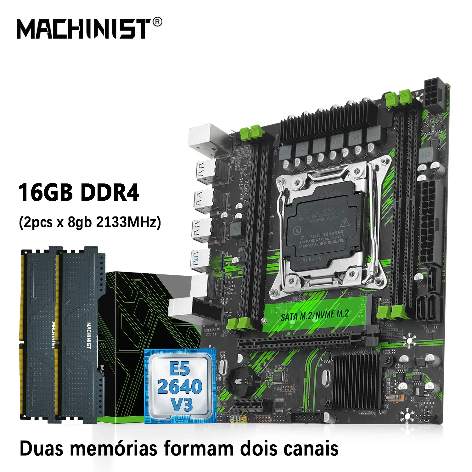 Motherboards Hinist X99 Motherboard Combo Xeon E5 2640 V3 Cpu Kit Lga 20113 2*8gb=16gb Ddr4 Ram Memory Support Nvme Sata M.2 Usb 3.0 Pr9