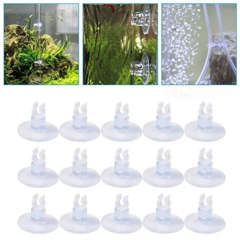 Image showcasing 10-Piece Aquarium Air Line Tubing Kit with Suction Cups - Essential ...
