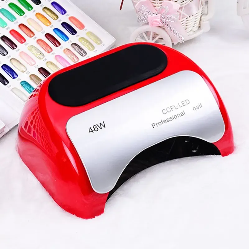 Kits Professional 48W CCFL UV LED -lampa Nagel torktumlare Cure Nails Polish Gel Art Automatisk induktion Manikyrverktyg