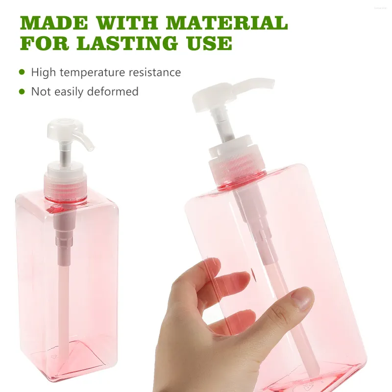 Distributore di sapone liquido da 650 ml di shampoo bottiglia in schiuma di viaggio a mano con pompa quadrata