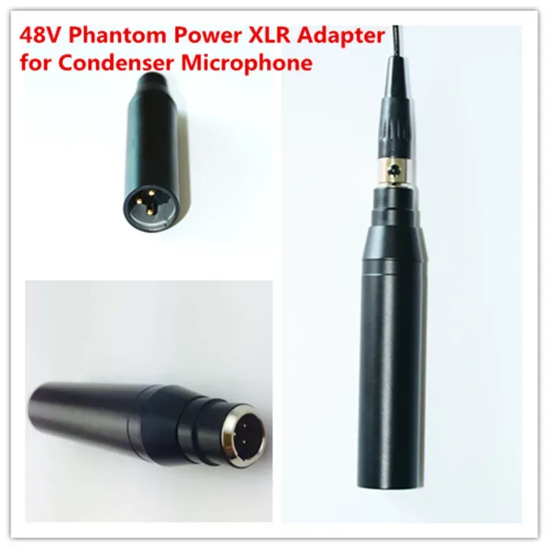 Microphones XLR4 TA4F 4 PIN MINI XLR CONDENSER MICROPHONE TO XLR/XLR 3PIN MALE 48V PHANTOM POWER ADAPTOR ADAPTER for Condenser MicMixer