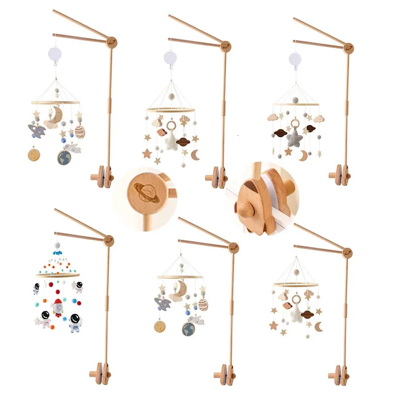 Grzechotka dla niemowląt 012 miesiąca zabawka mobilna na łóżku Born Music Box Bell Hanging Toys Holder Wspadło niemowlęcia Crib Boy 240408