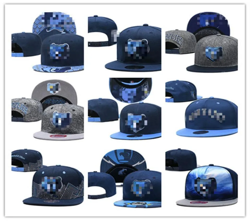 Memphis męskie damskie Ja Morant Grizzlies Basketball Snapback Hats Baseball Football Cap Flat Regulated Cap Sport Hat Mix Order5779660