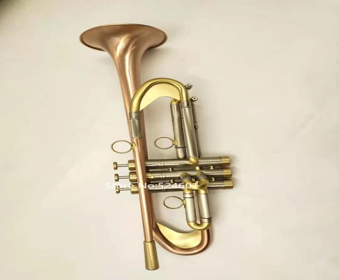 Brand BB Trumpet Brass plaqué Lacquered Gold Trumpet Professional Musical Instrument avec cas 9150384