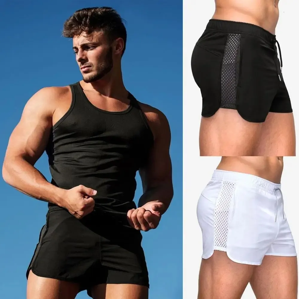 Shorts Men Summer Sport Cool Training Bodybuilding Jogger workout Fitness Short Pants 240328