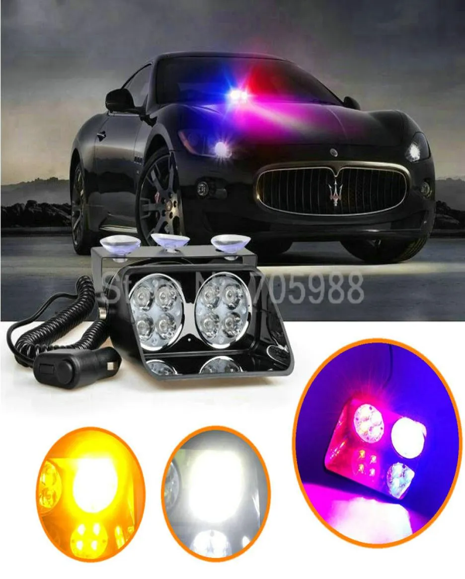 8 LED STROBE FLASH Light Car avertissement de police Light Firem Firemen Lampe 2313294