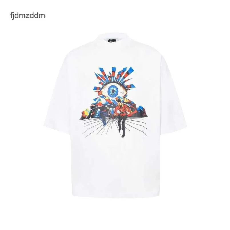 Designer maschile maniche corte hip hop verità ritratto colorato ritratto stampato unisex t-shirt a manicotto a collo tondo