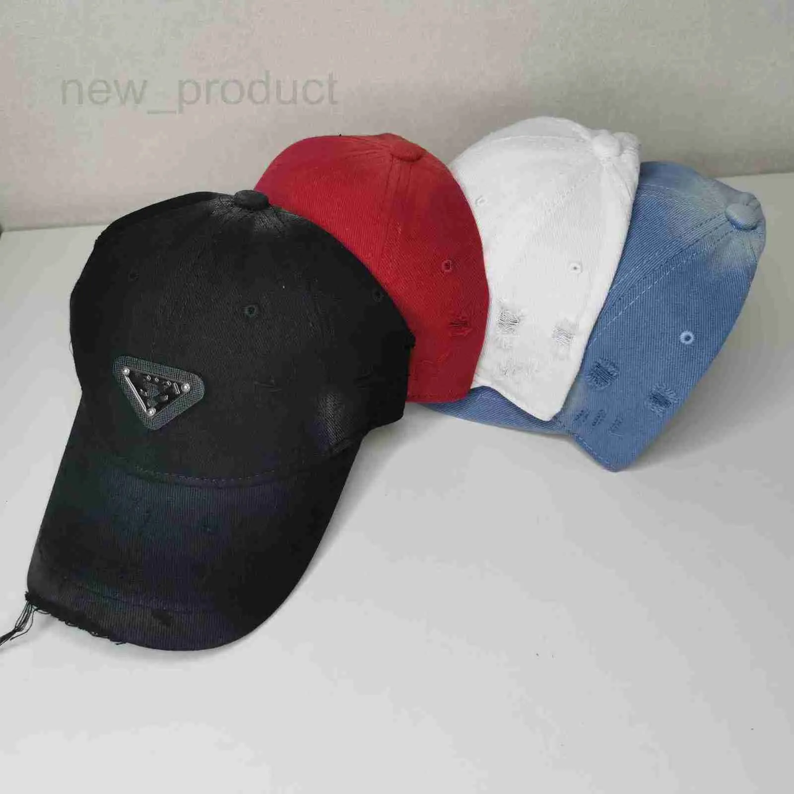 Ball Caps Designer 2024 Spring coréen lavé perforé Perforé Triangle de mode Baseball casquette de la langue de canard extérieure SBZX