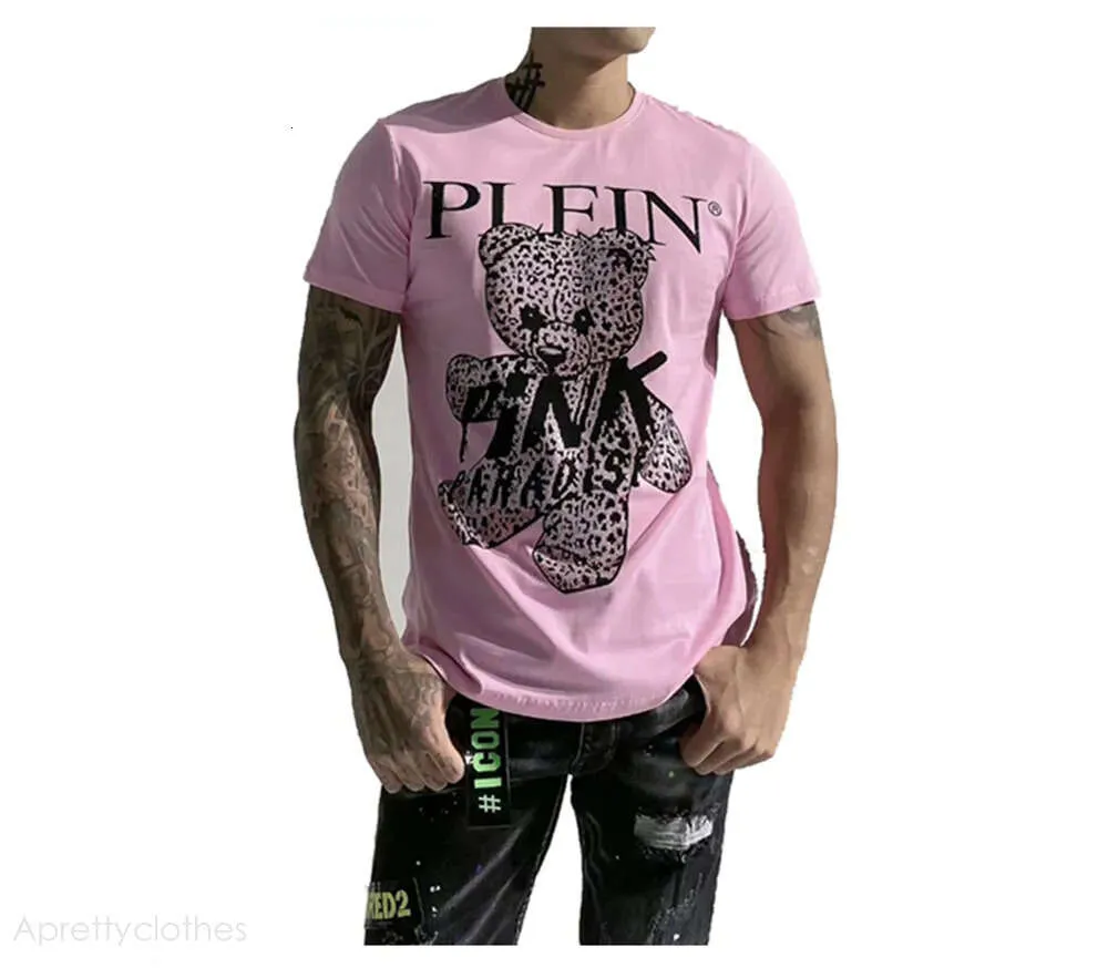 Philipe plein plein t-shirts märke designer rhinestone skalle män t skjortor klassisk högkvalitativ hiphop streetwear tshirt casual topp tees plein t shirt 603