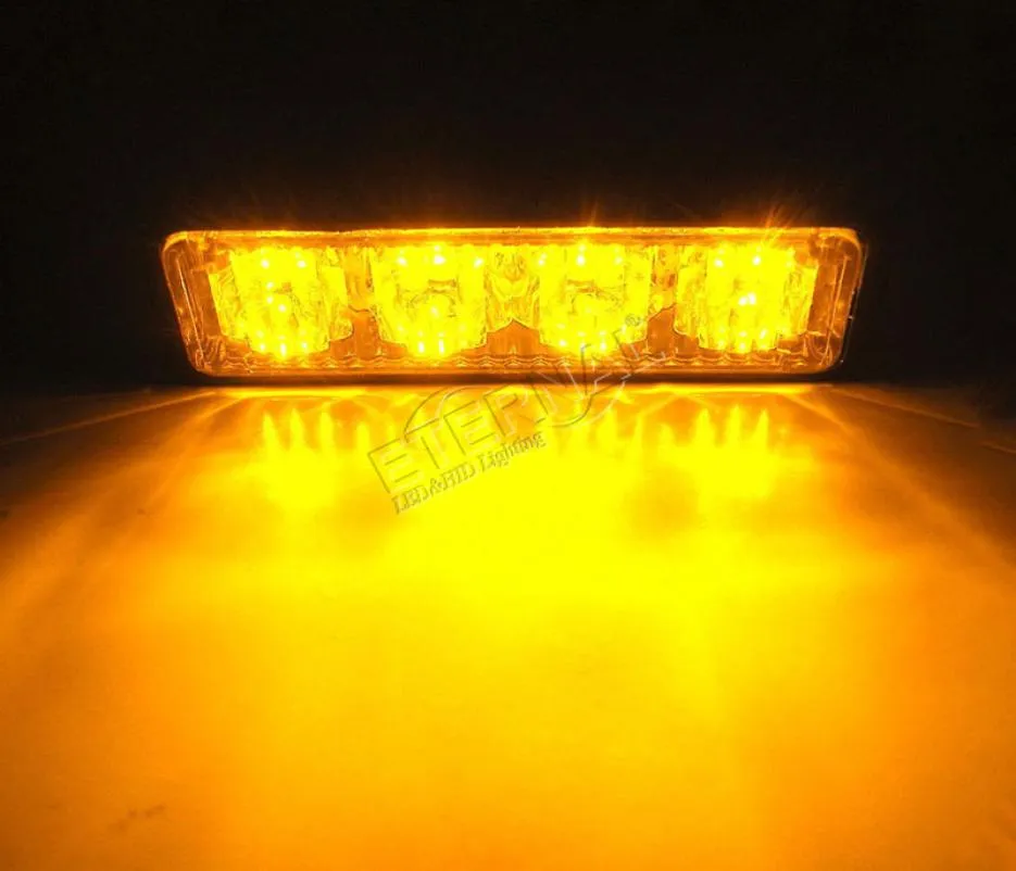 4PCS LED Strobe Light Flash Ostrzeżenie awaryjne Bezpieczeństwo White LED Światło LED dla samochodów samochodowych Trail Trailer Offroad 4x4 Constructi6265649