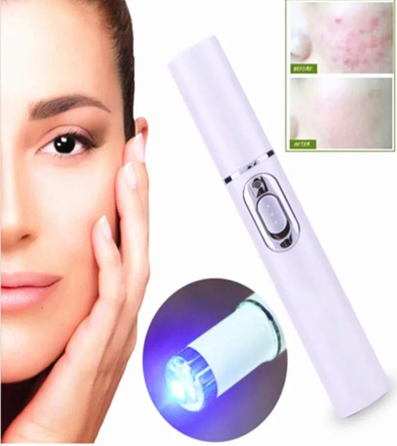 Portabla maskiner rynkar ärr Acne Remover -enhet Kraftfull blå ljusterapi Pen Spider Vein Bluray Eye Skin Care Tool DFDF9111611